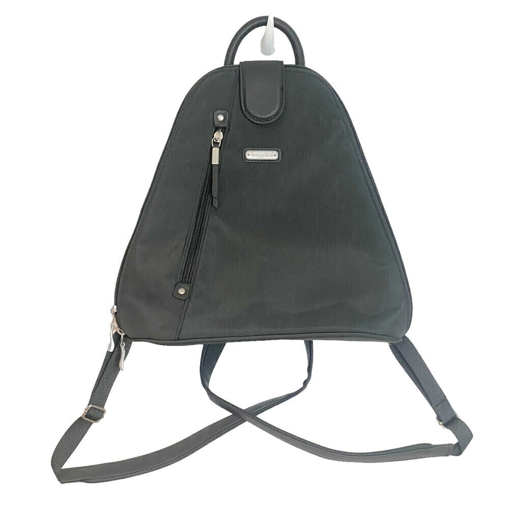 BAGGALLINI Woven Water-Resistant Nylon Metro Backpack for Women Charcoal NWT
